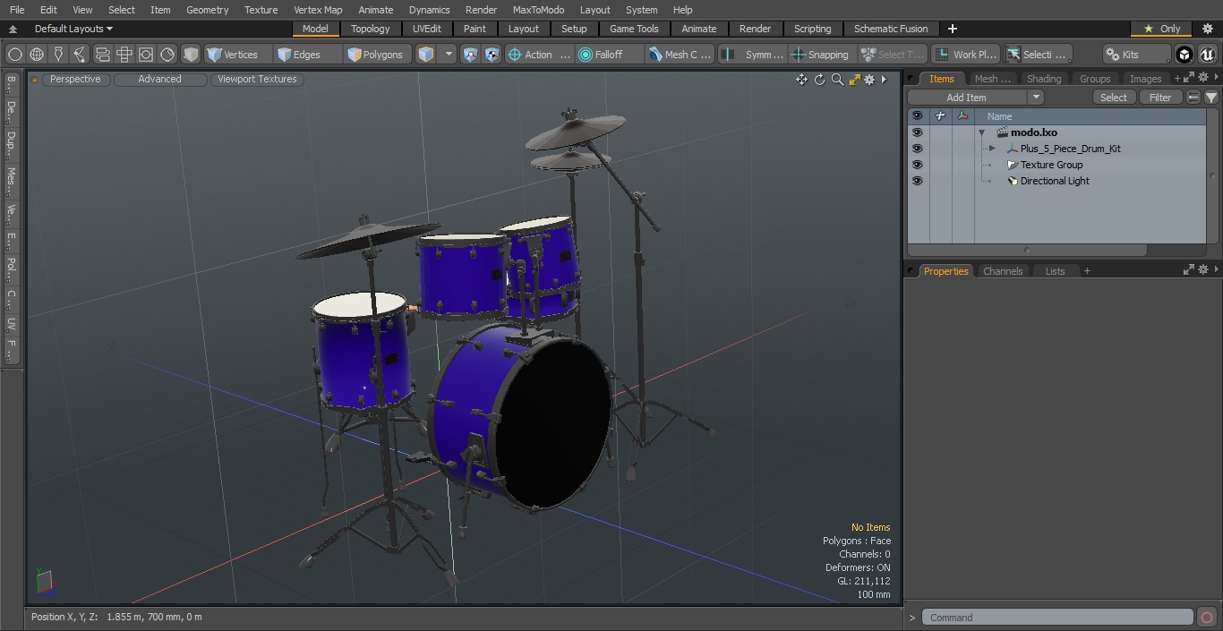 3D Plus 5 Piece Drum Kit