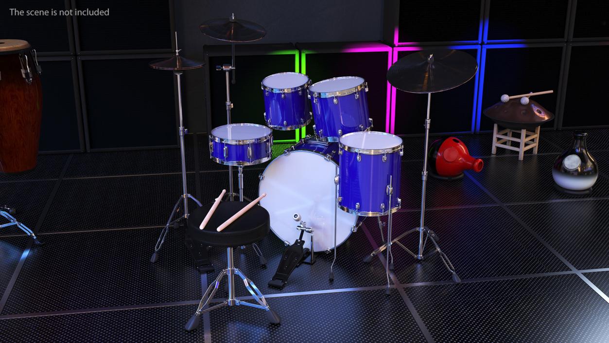 3D Plus 5 Piece Drum Kit