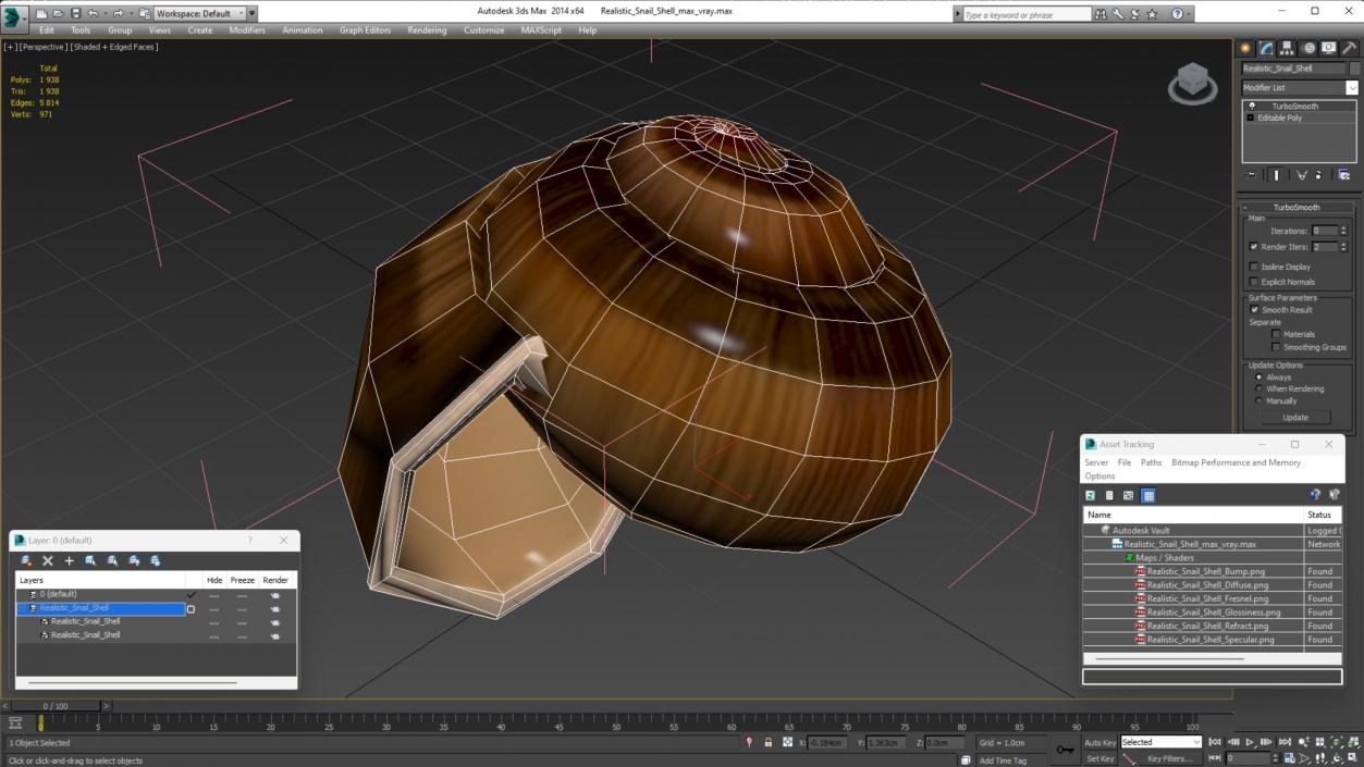 3D Realistic Snail Shell