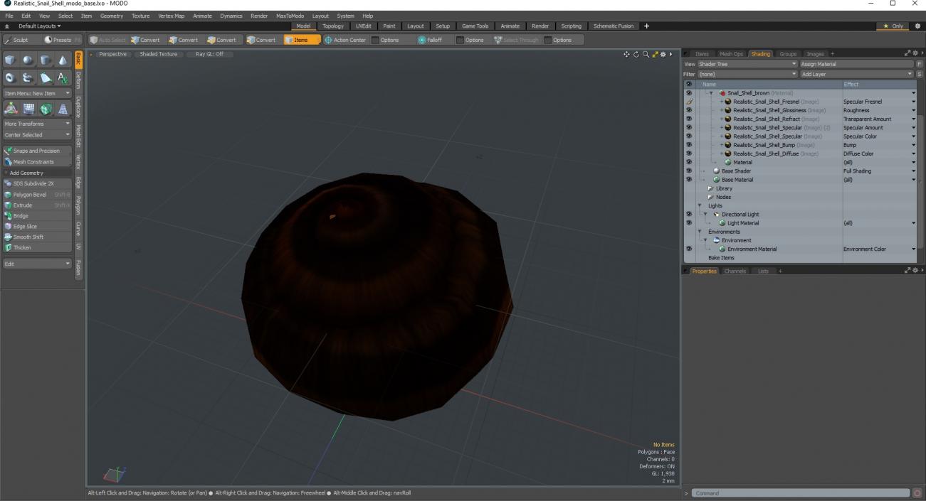 3D Realistic Snail Shell