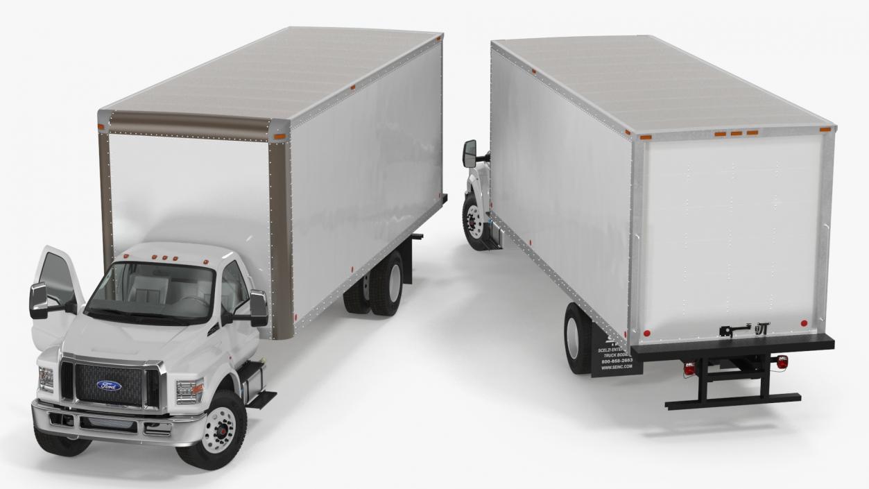 Ford F-650 Supertrack Cargo Rigged 3D model