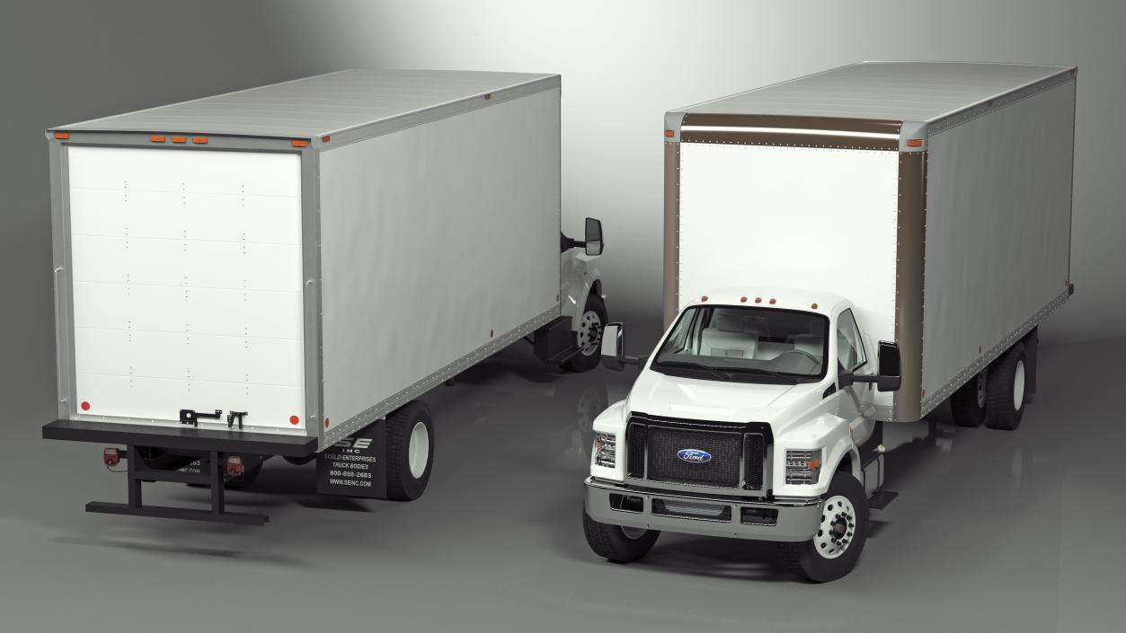 Ford F-650 Supertrack Cargo Rigged 3D model