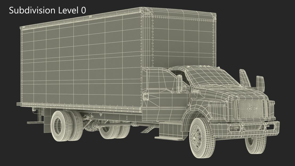 Ford F-650 Supertrack Cargo Rigged 3D model