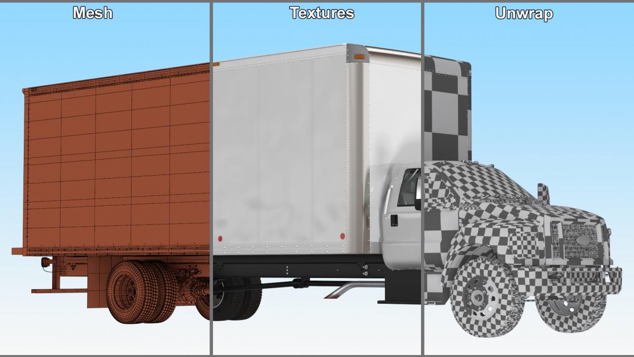 Ford F-650 Supertrack Cargo Rigged 3D model