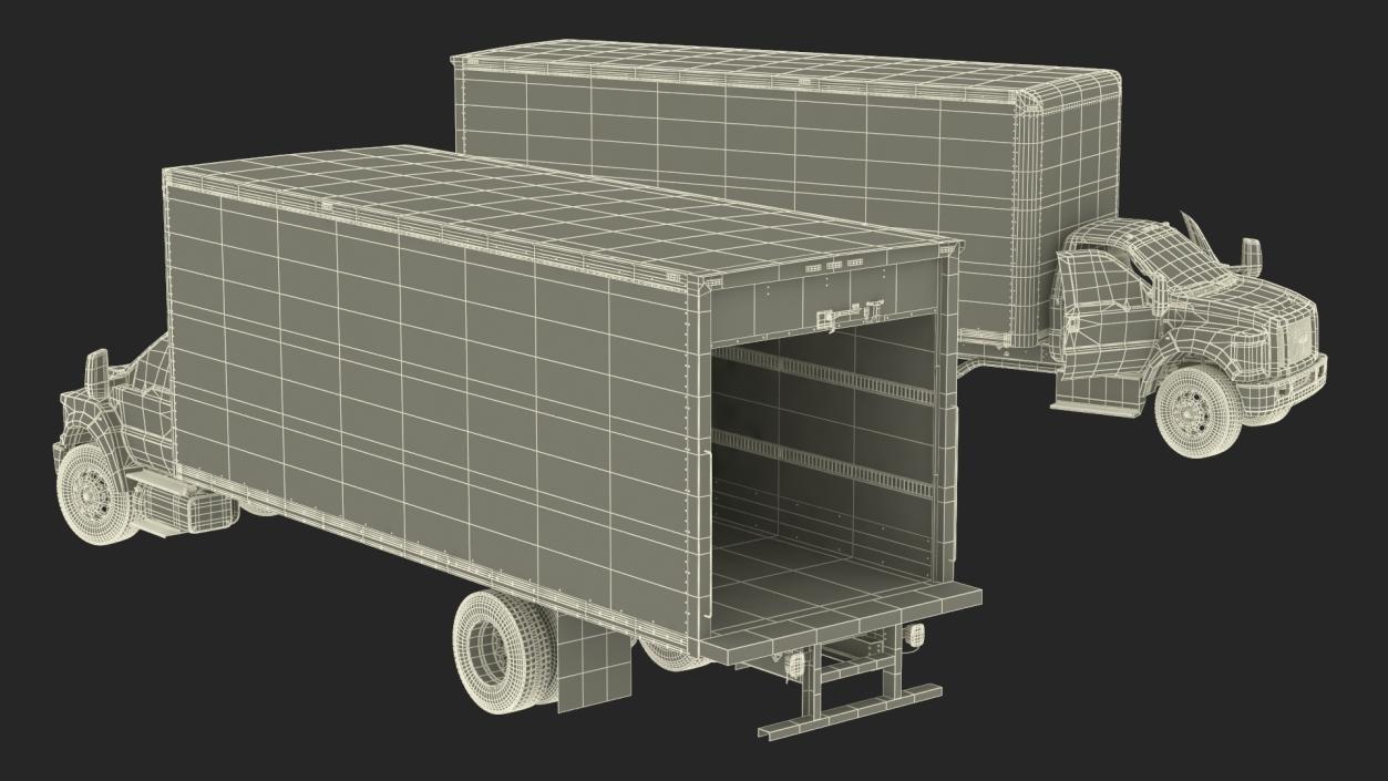 Ford F-650 Supertrack Cargo Rigged 3D model