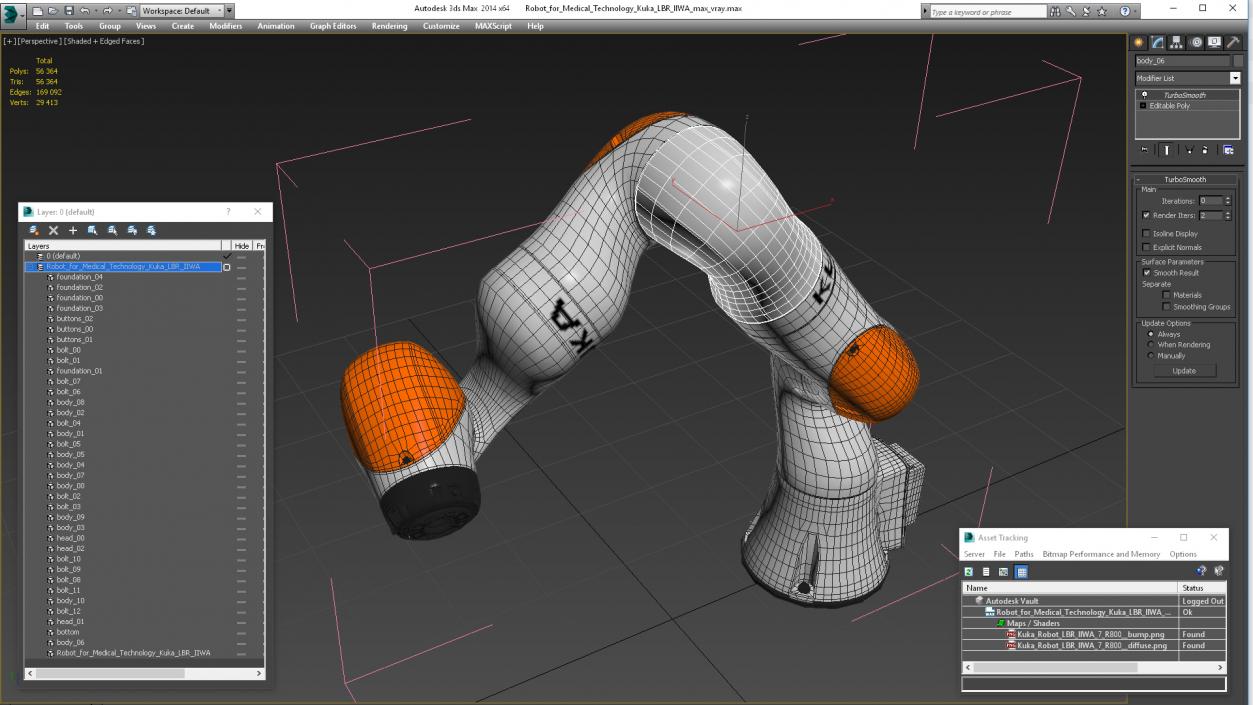 Robot for Medical Technology Kuka LBR IIWA 3D