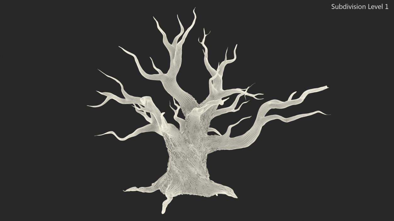 3D Spooky Old Twisted Tree model