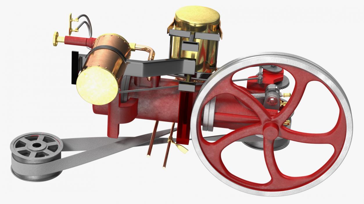 Two-Stroke Piston Engine 3D model