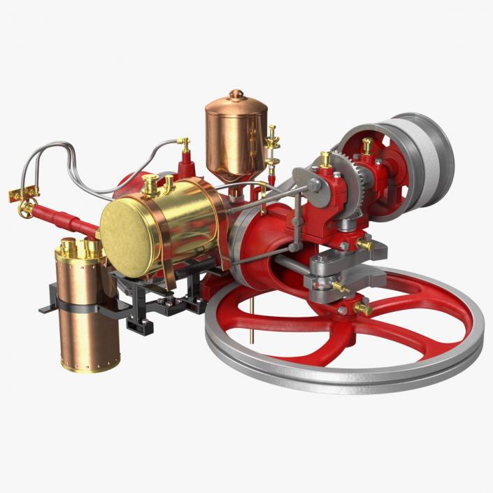 Two-Stroke Piston Engine 3D model