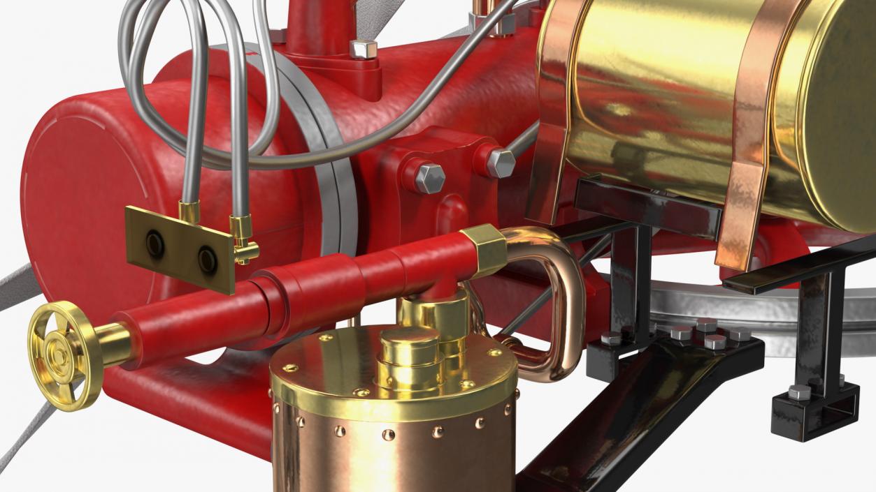 Two-Stroke Piston Engine 3D model