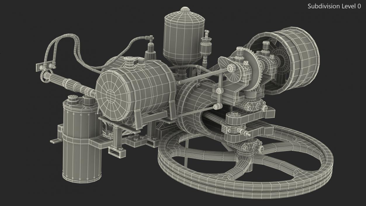 Two-Stroke Piston Engine 3D model