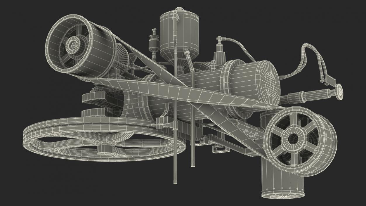 Two-Stroke Piston Engine 3D model