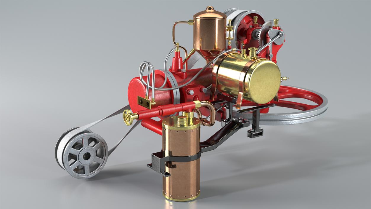 Two-Stroke Piston Engine 3D model