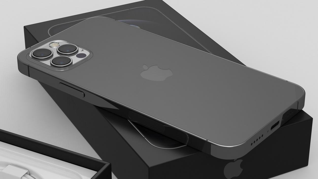 3D model iPhone 12 Pro Unboxed Graphite