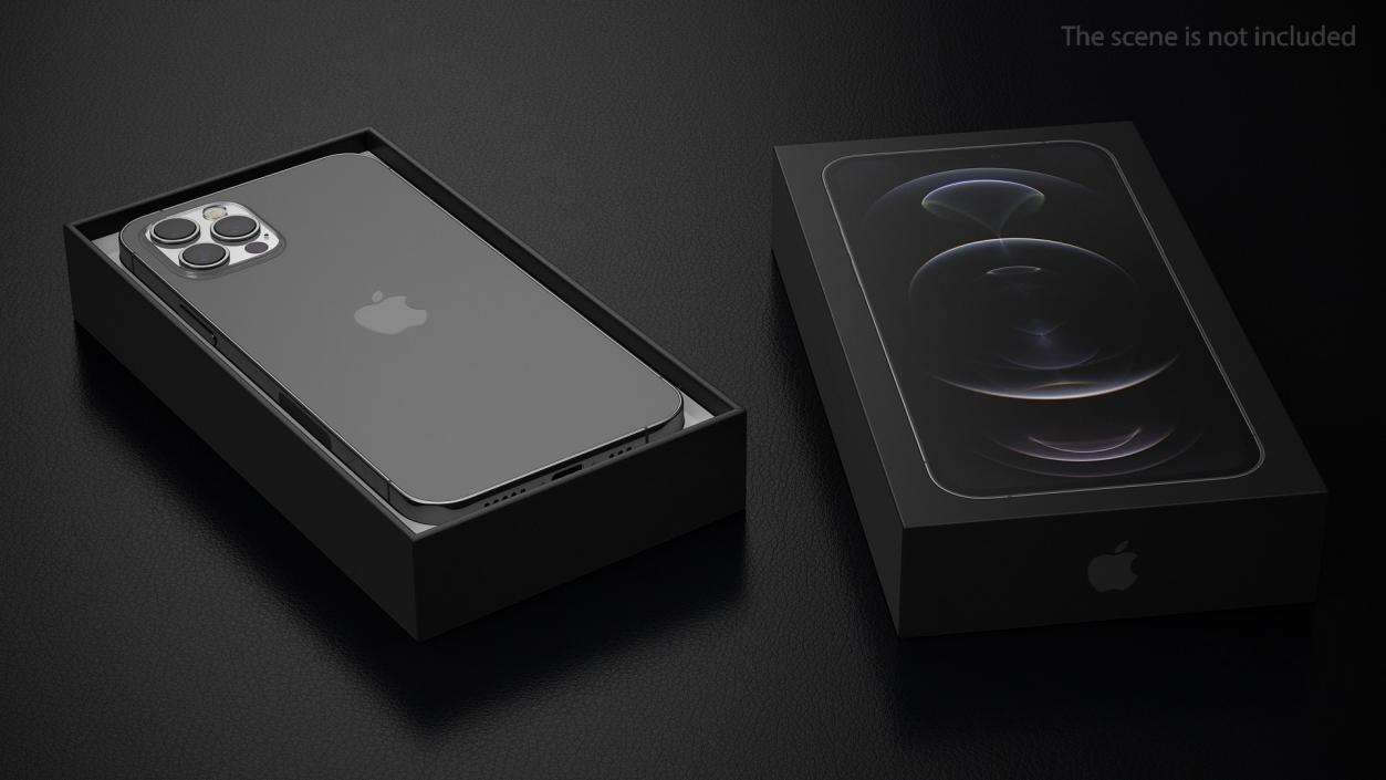 3D model iPhone 12 Pro Unboxed Graphite