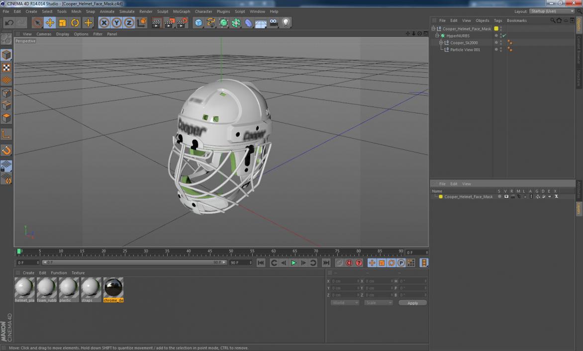 3D Hockey Helmet Face Mask model