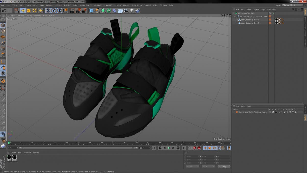 3D model Bouldering Rock Climbing Shoes