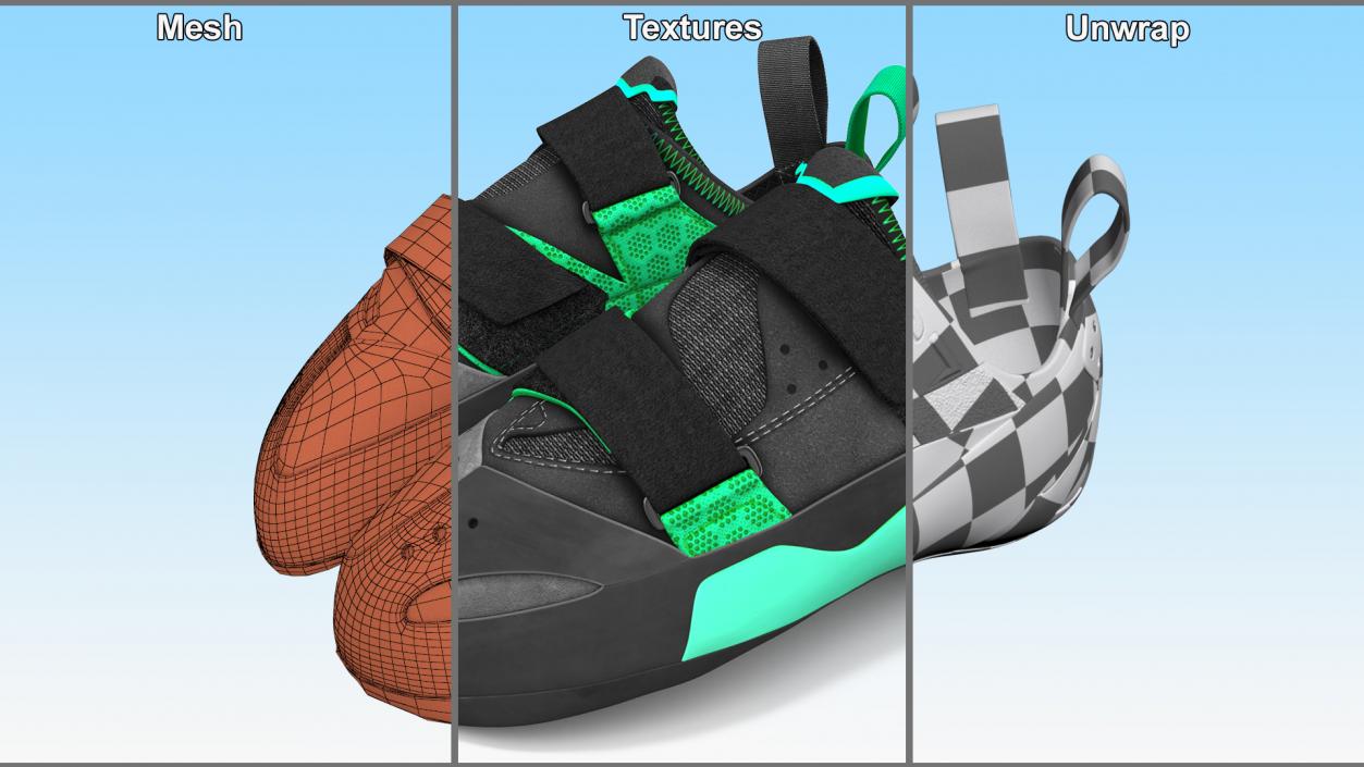 3D model Bouldering Rock Climbing Shoes