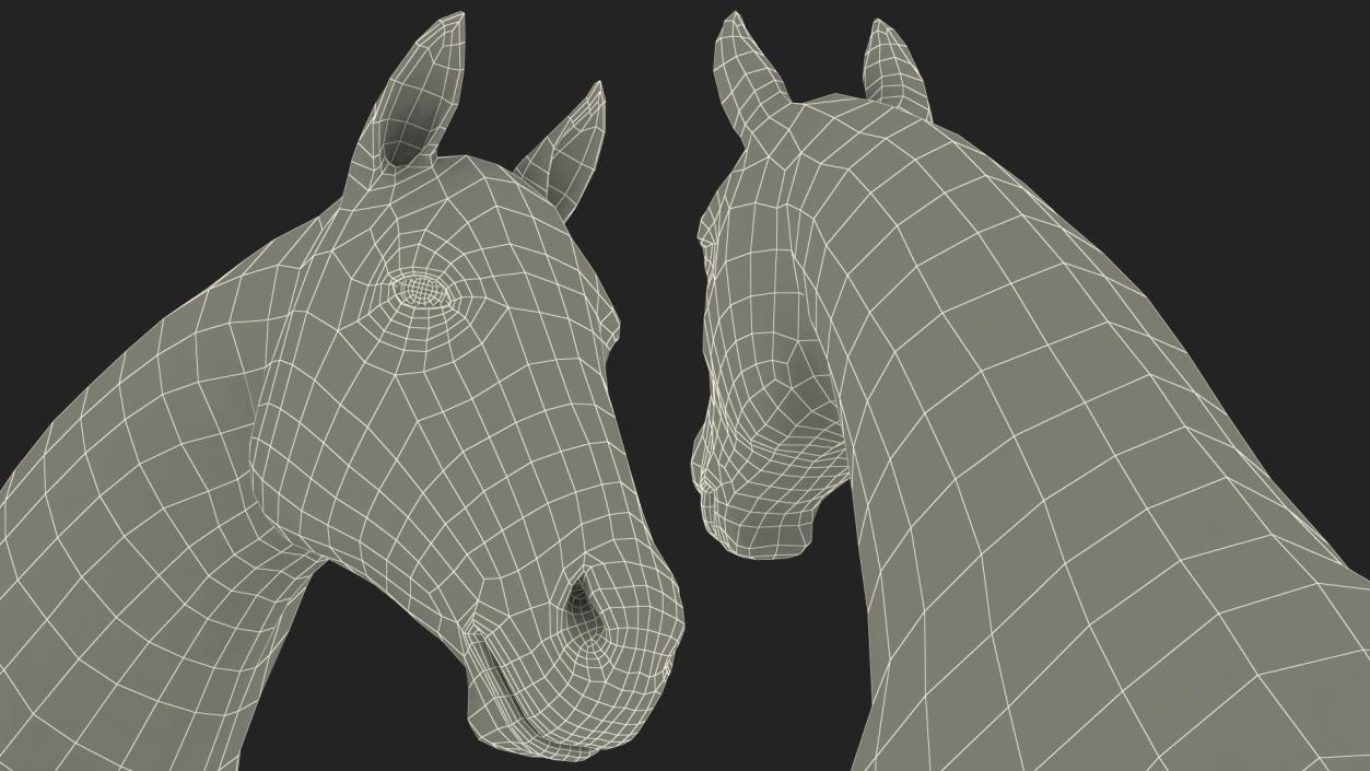 3D model White Horse Gait Fur