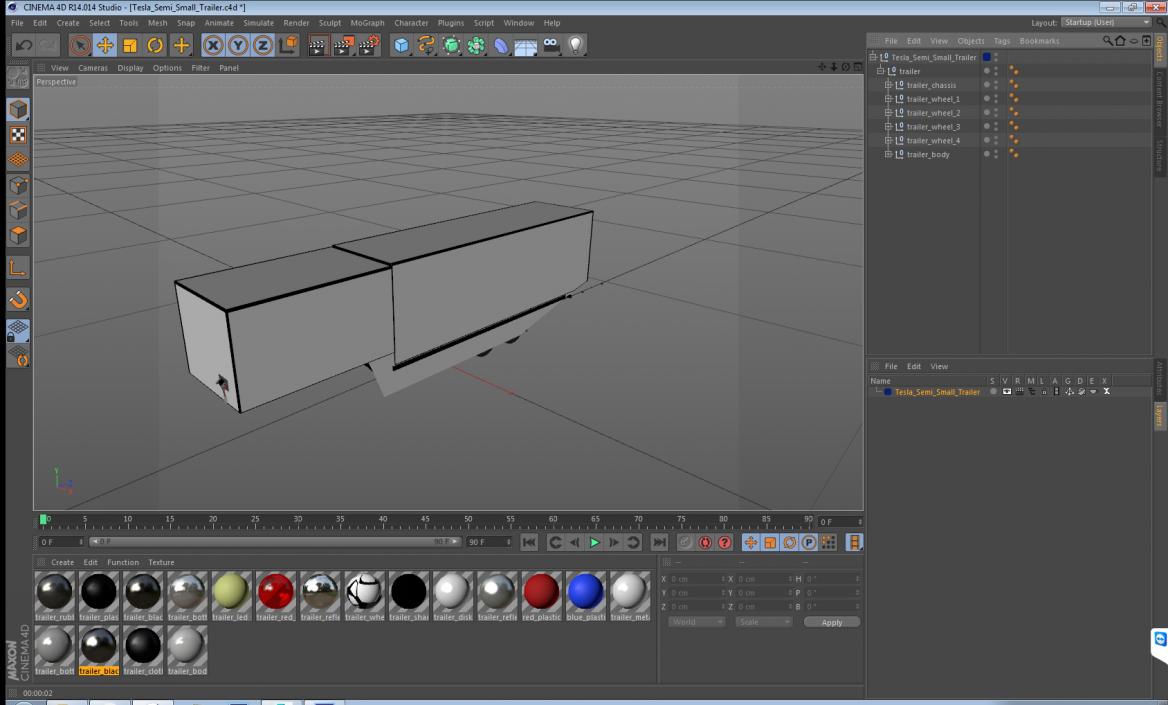 Tesla Semi Small Trailer 3D model