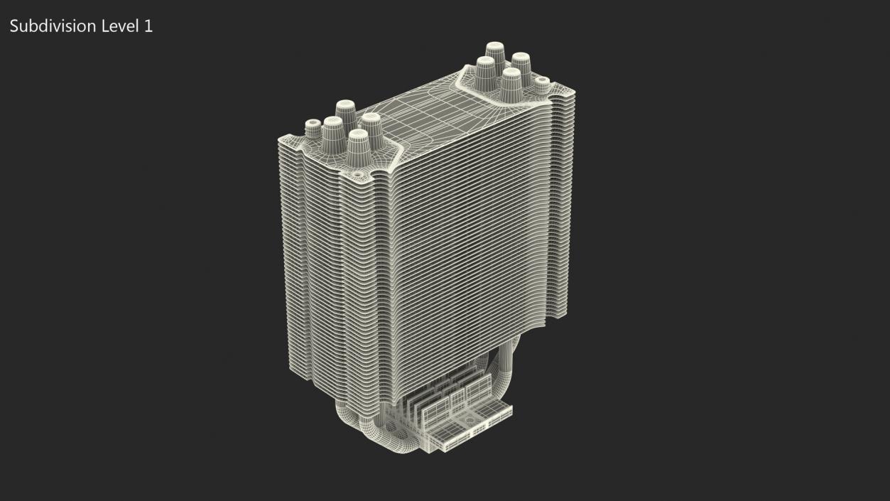 3D Passive CPU Cooler model