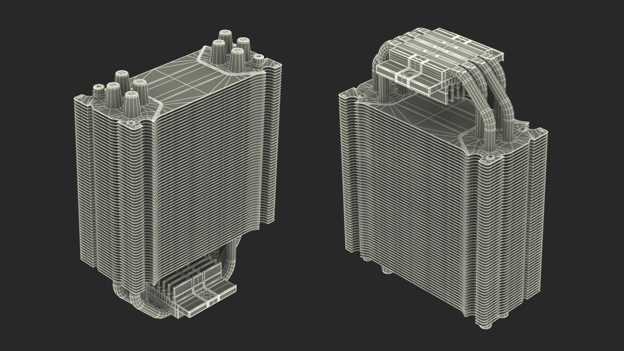 3D Passive CPU Cooler model