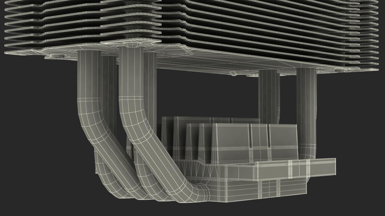 3D Passive CPU Cooler model