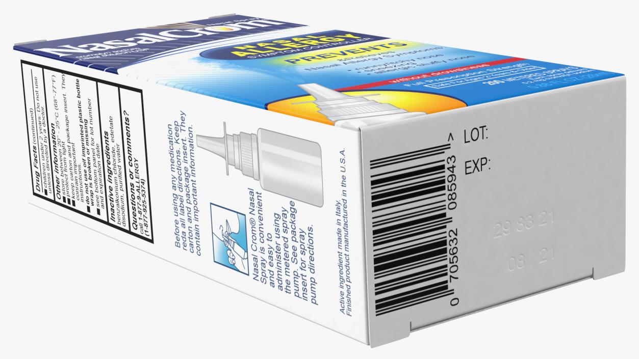 3D Nasal Spray Boxes Collection model