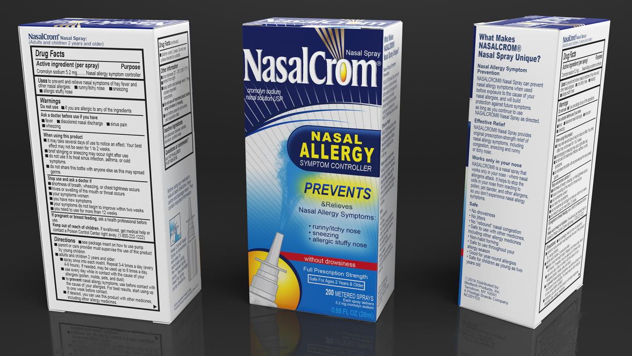 3D Nasal Spray Boxes Collection model