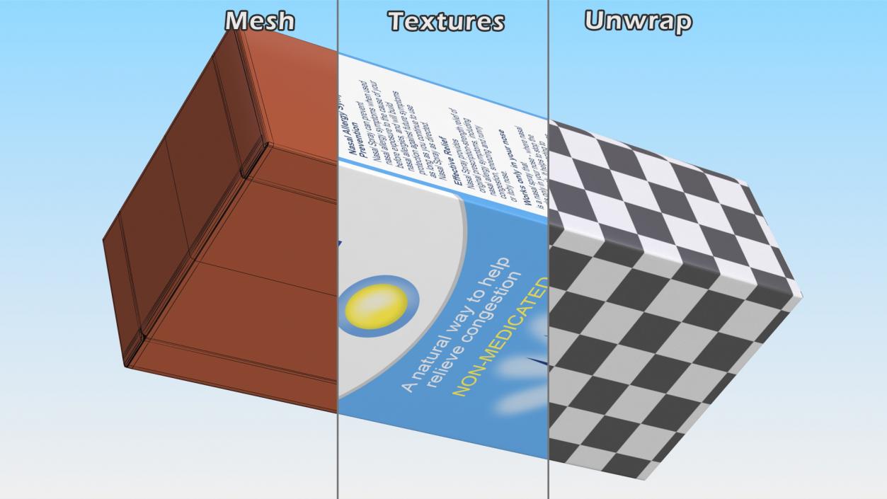 3D Nasal Spray Boxes Collection model