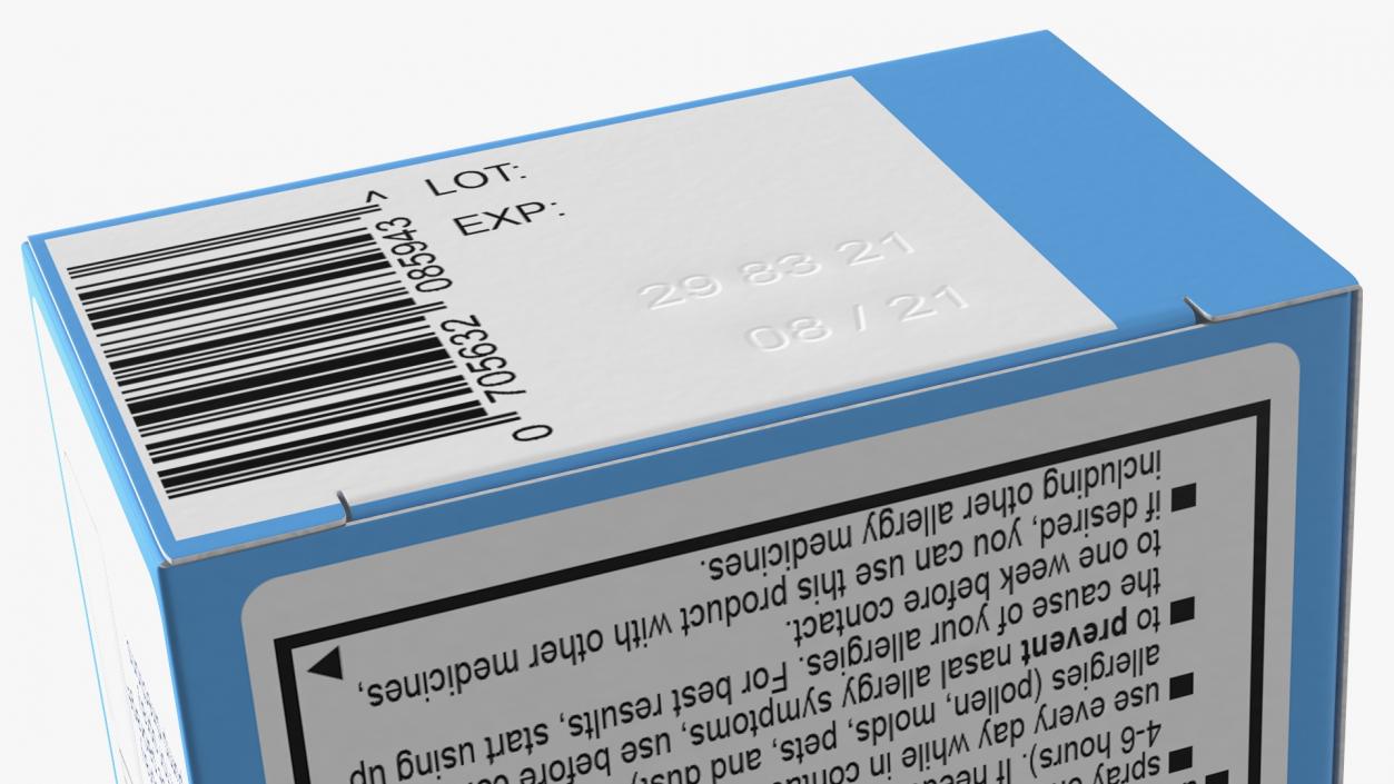 3D Nasal Spray Boxes Collection model