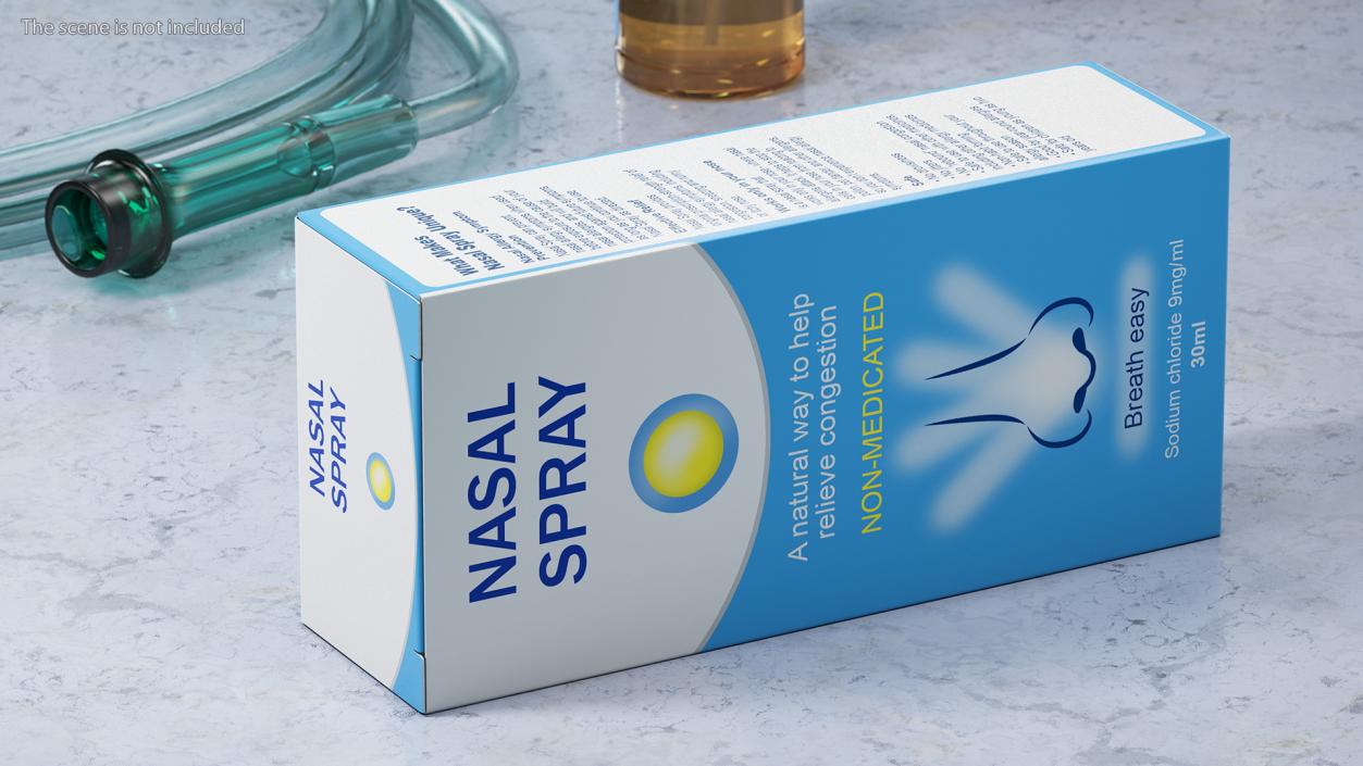 3D Nasal Spray Boxes Collection model