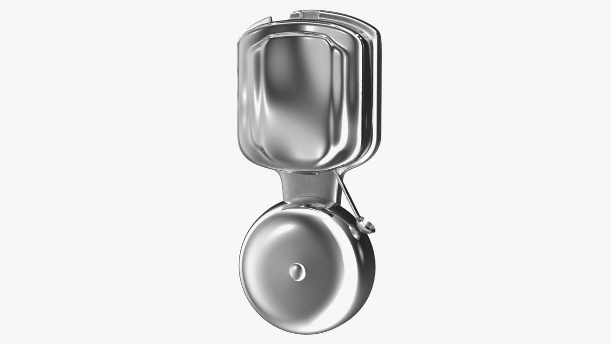 Wall Mounted Chrome Striker Bell 3D