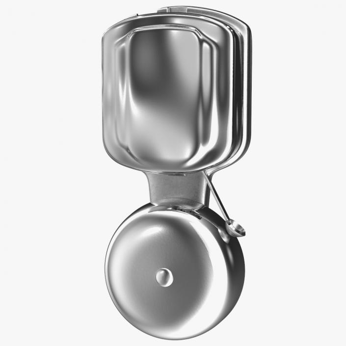 Wall Mounted Chrome Striker Bell 3D