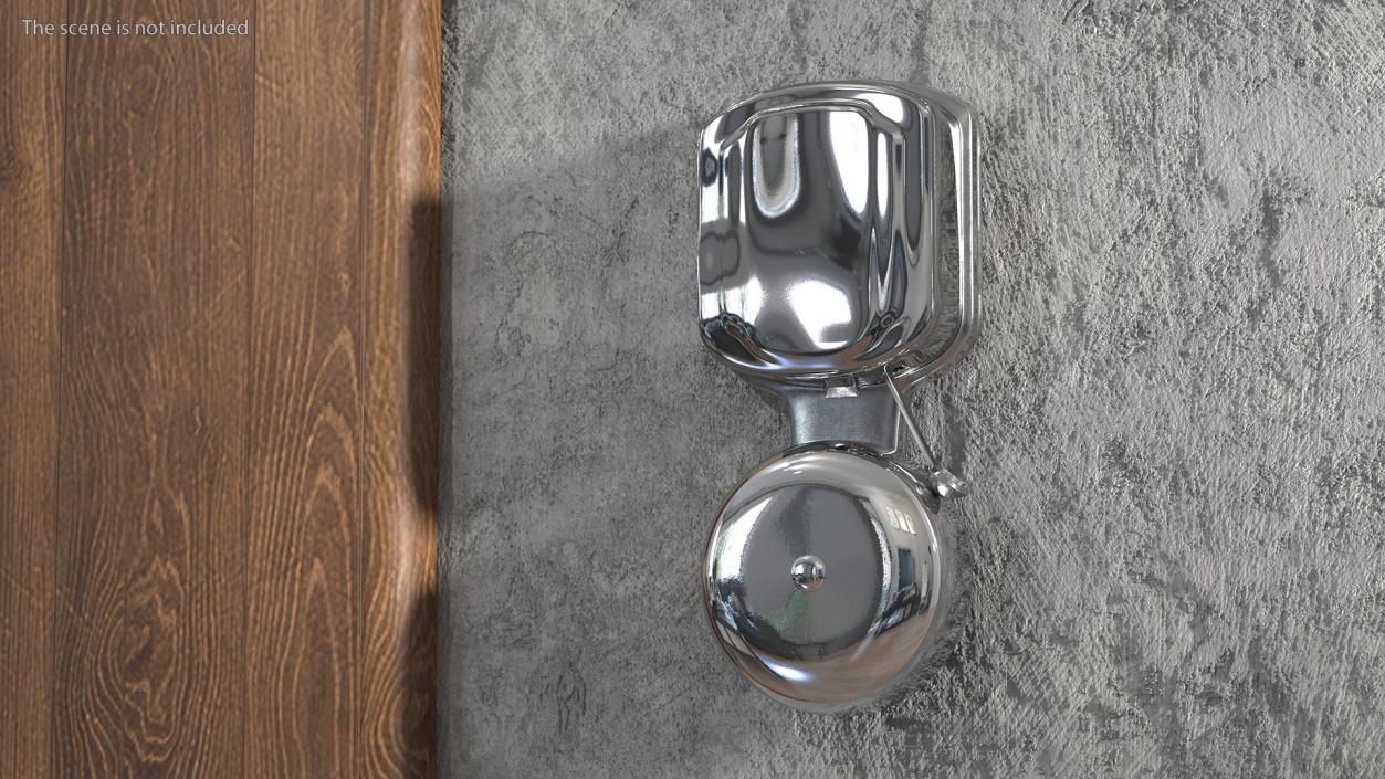 Wall Mounted Chrome Striker Bell 3D