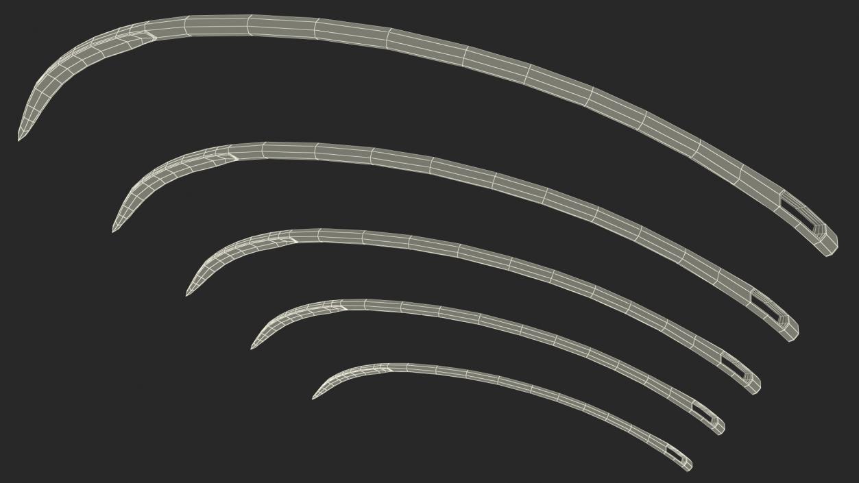 3D model Suture Cutting Edge Surgeon Needles