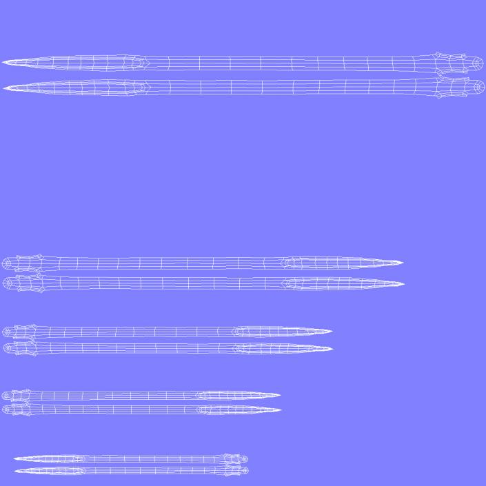 3D model Suture Cutting Edge Surgeon Needles