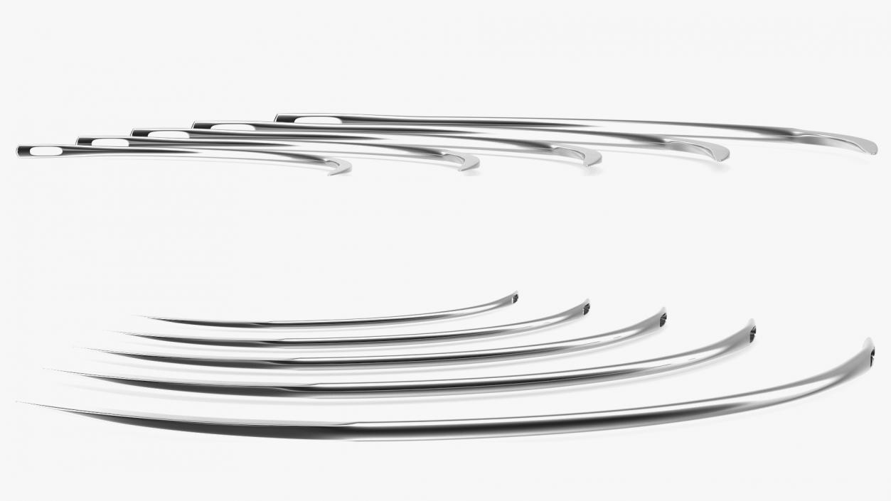 3D model Suture Cutting Edge Surgeon Needles