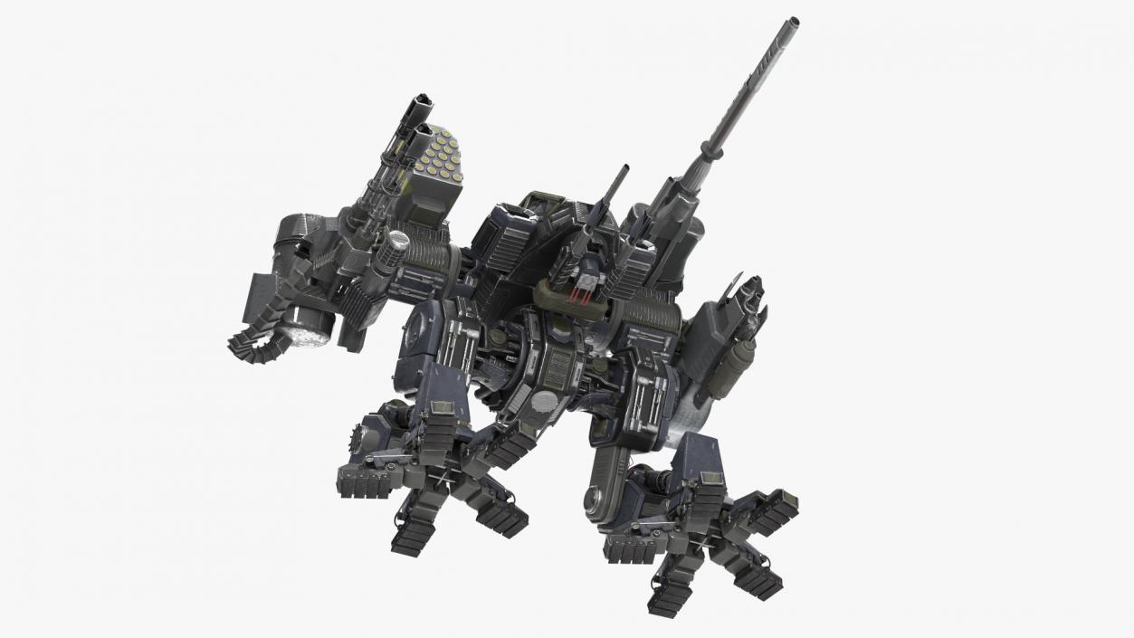 Giant Walking War Machine Rigged 3D