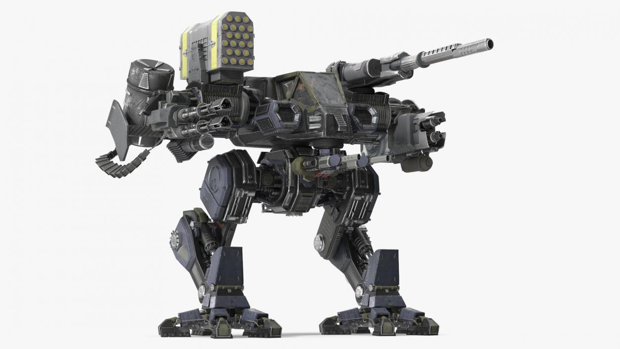 Giant Walking War Machine Rigged 3D