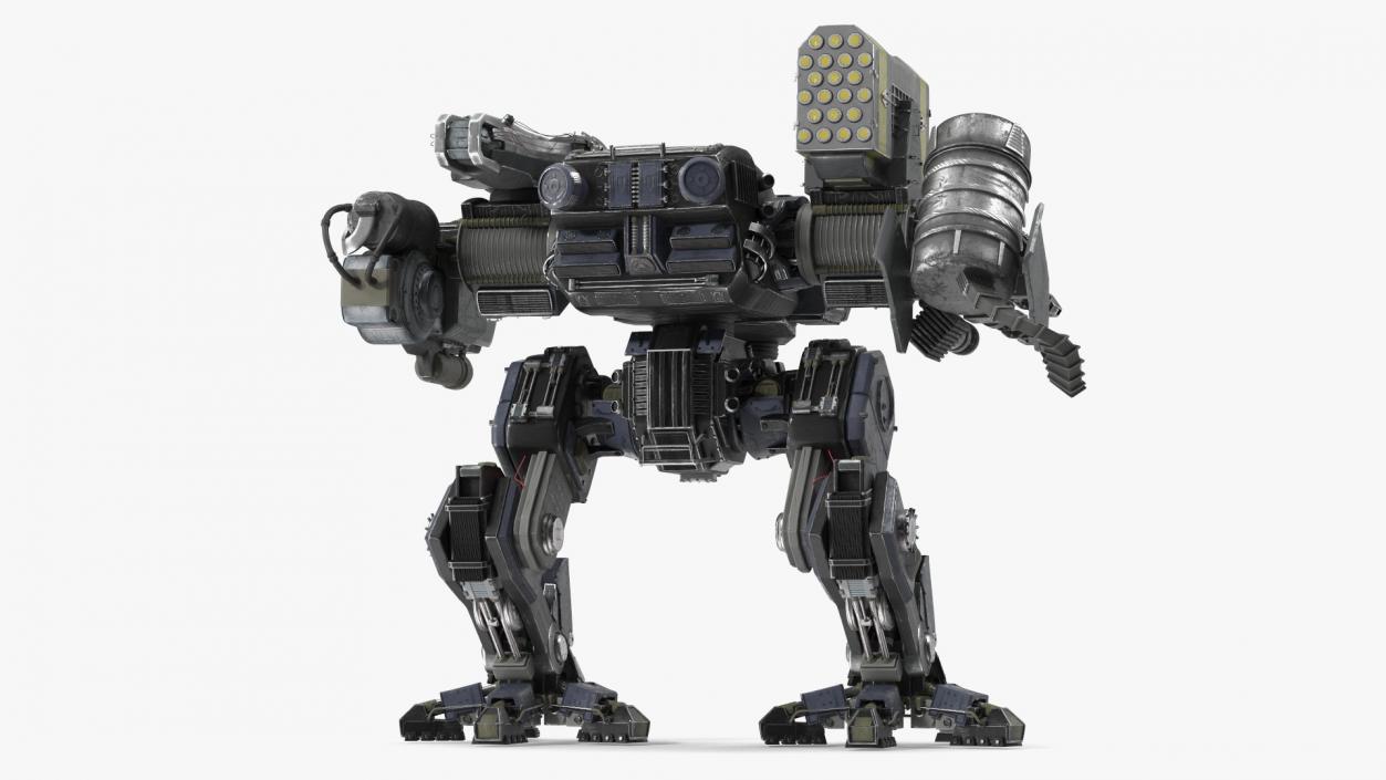 Giant Walking War Machine Rigged 3D