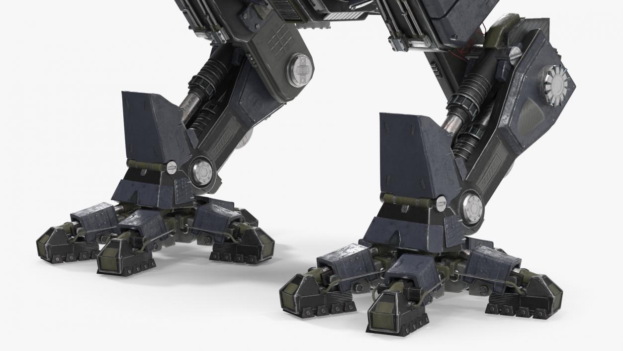 Giant Walking War Machine Rigged 3D