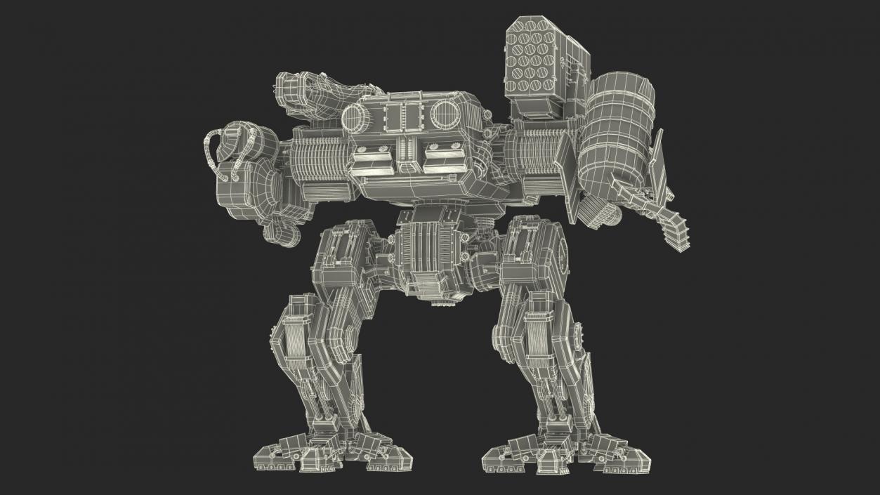 Giant Walking War Machine Rigged 3D