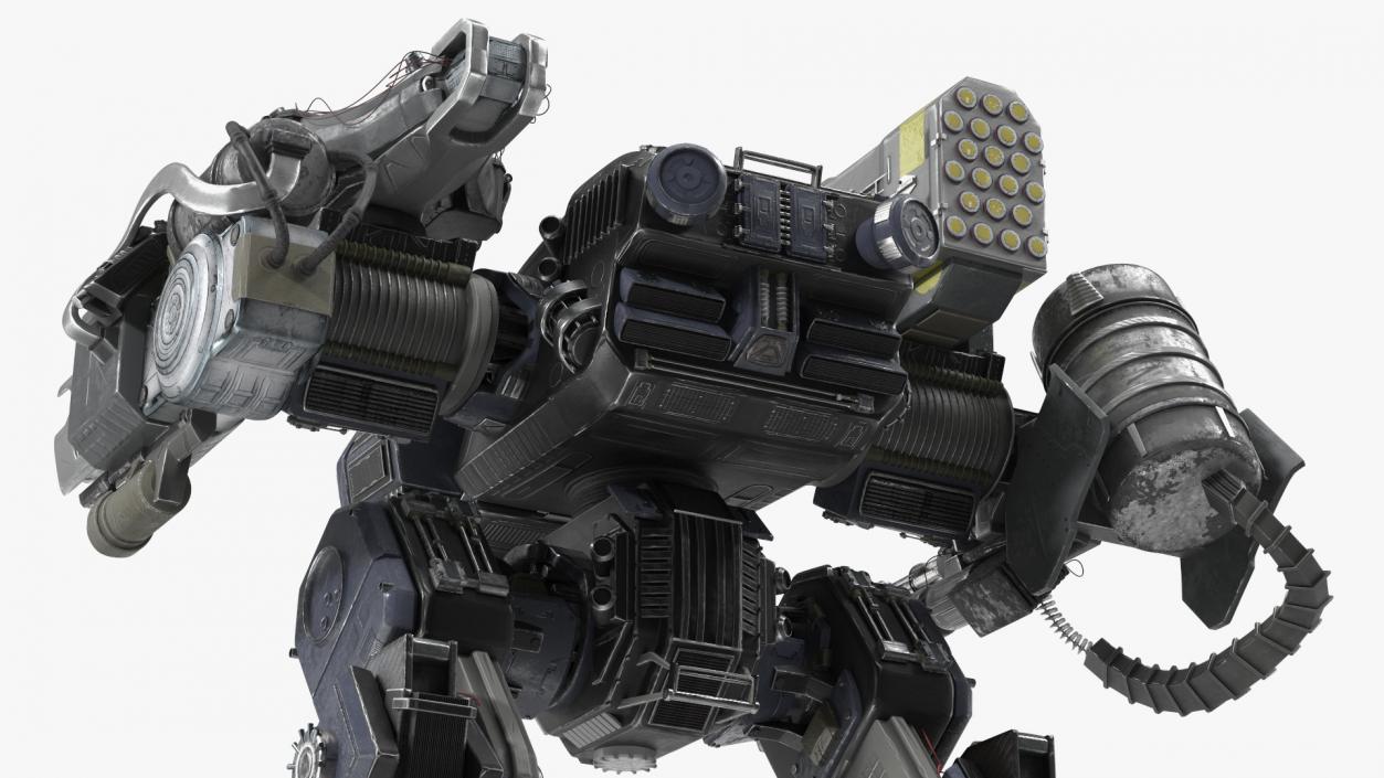 Giant Walking War Machine Rigged 3D