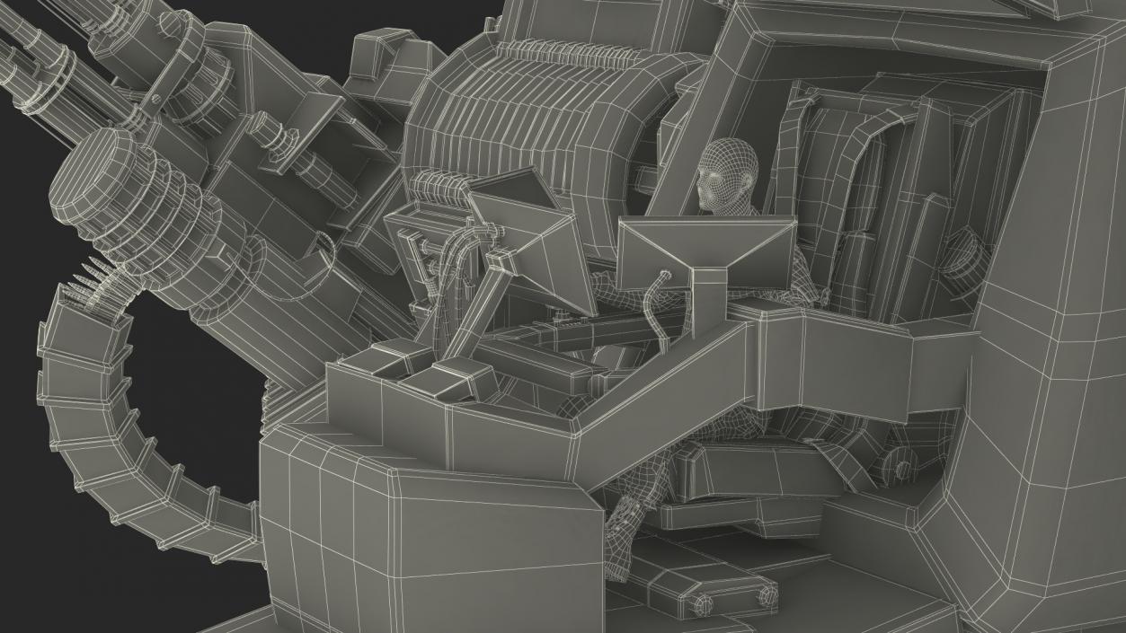 Giant Walking War Machine Rigged 3D