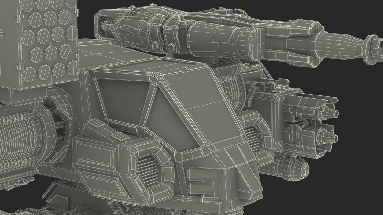 Giant Walking War Machine Rigged 3D