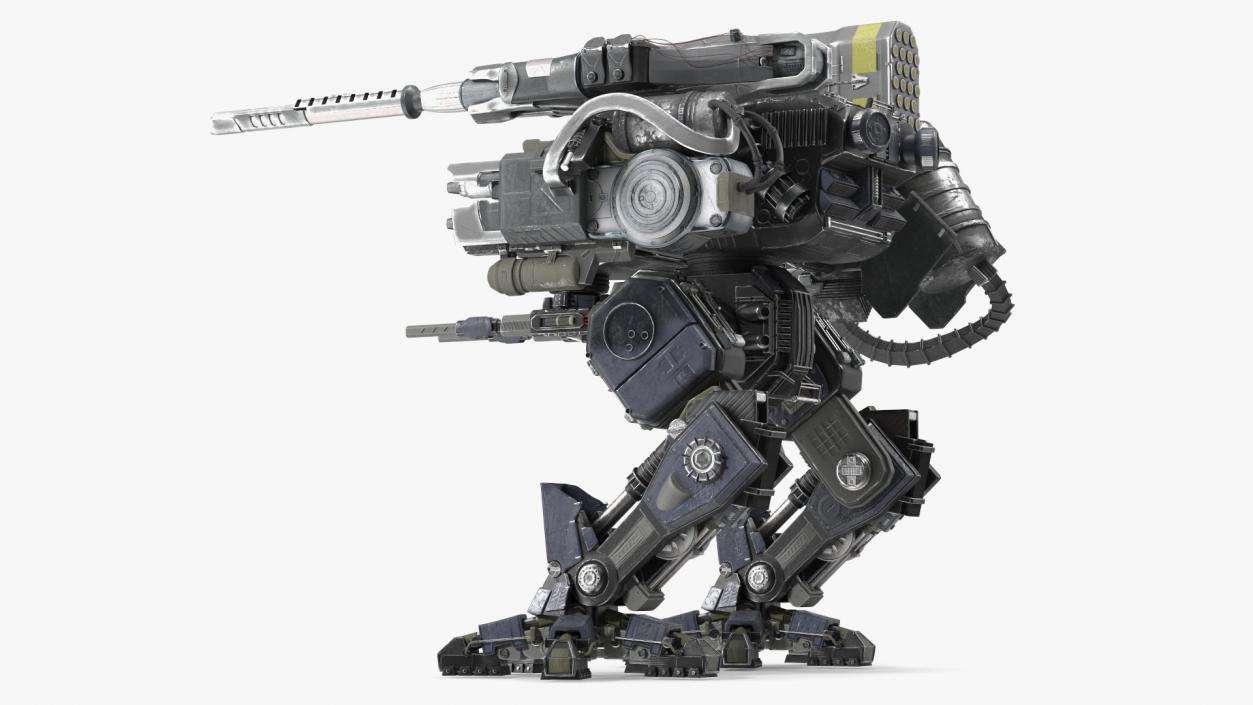 Giant Walking War Machine Rigged 3D