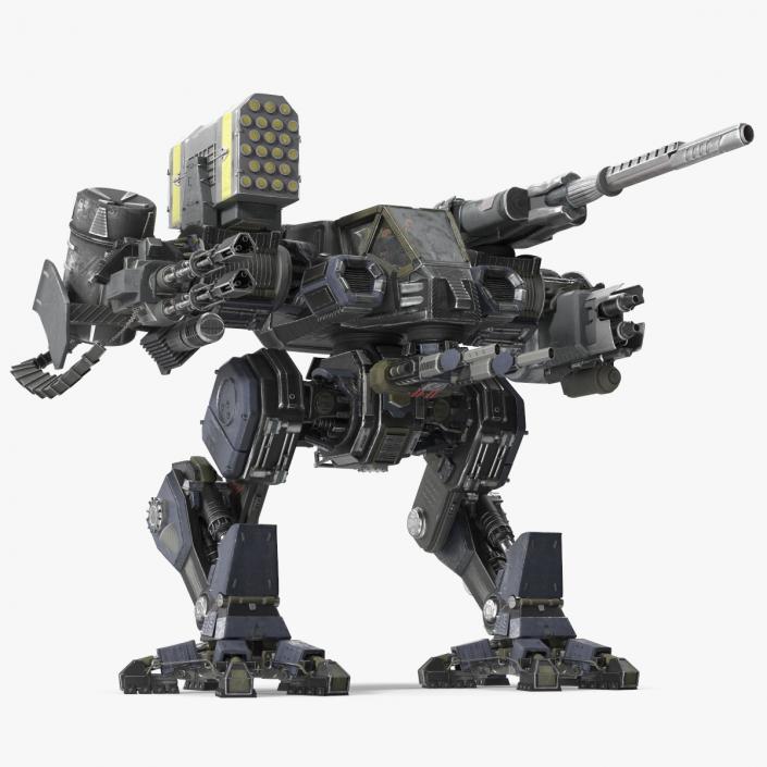 Giant Walking War Machine Rigged 3D