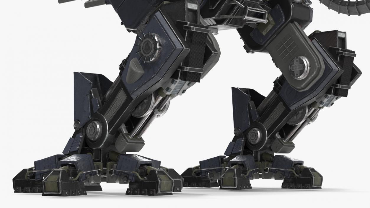 Giant Walking War Machine Rigged 3D