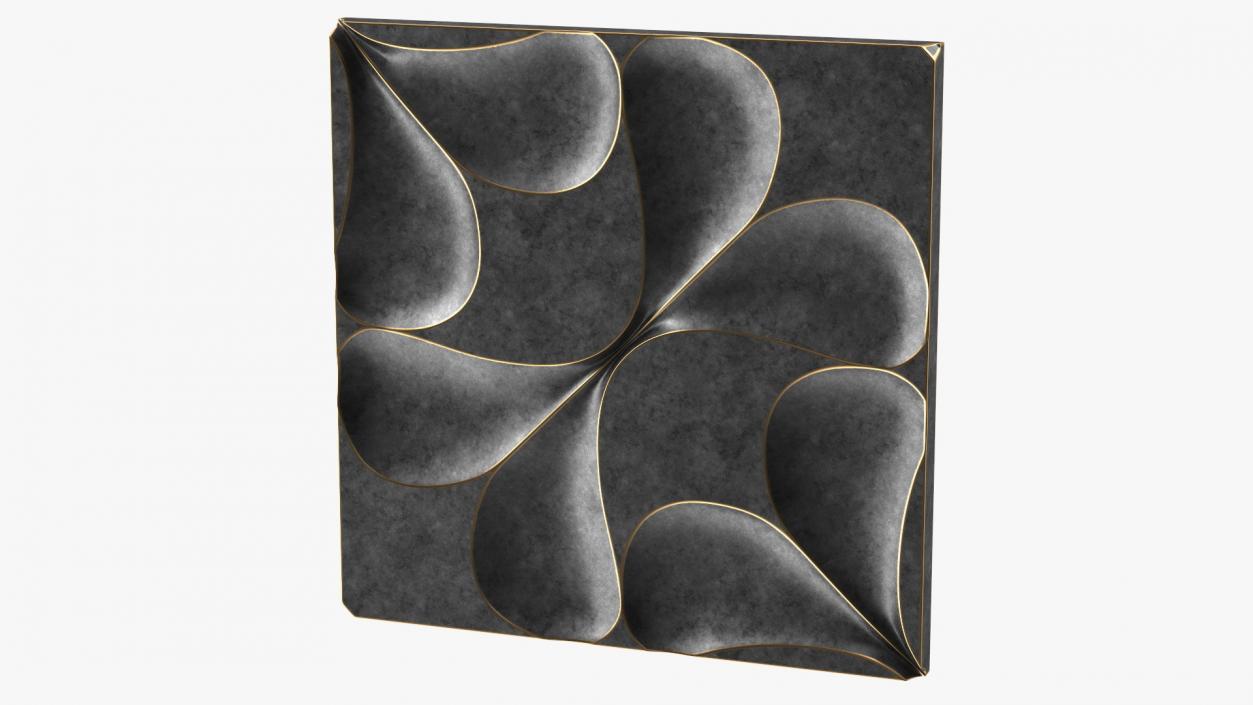 Wall Panel Drops Metal 3D